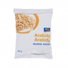 ARO ARASIDY SOLENE - ROASTED SALTY PEANUTS 12X80G