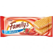 FAMILY WAFERS CRUNCHY STRAWBERRY CREAM 6X180G