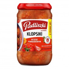 PUDLISZKI KLOPSIKI WIEPRZOWE W SOSIE POMIDOROWYM 8X590G